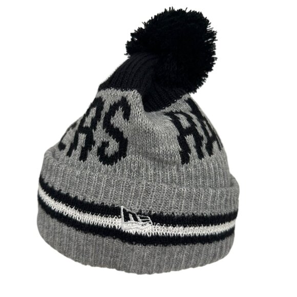 New Era On Field NFL Las Vegas Raiders Removeable Pom Beanie Football Athleisure - Picture 5 of 8